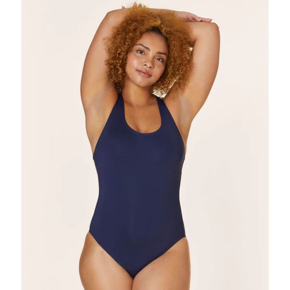 Andie Swimwear The Tulum One Piece Bathing Suit Color: Navy Blue Size M and LGT - Picture 2 of 6